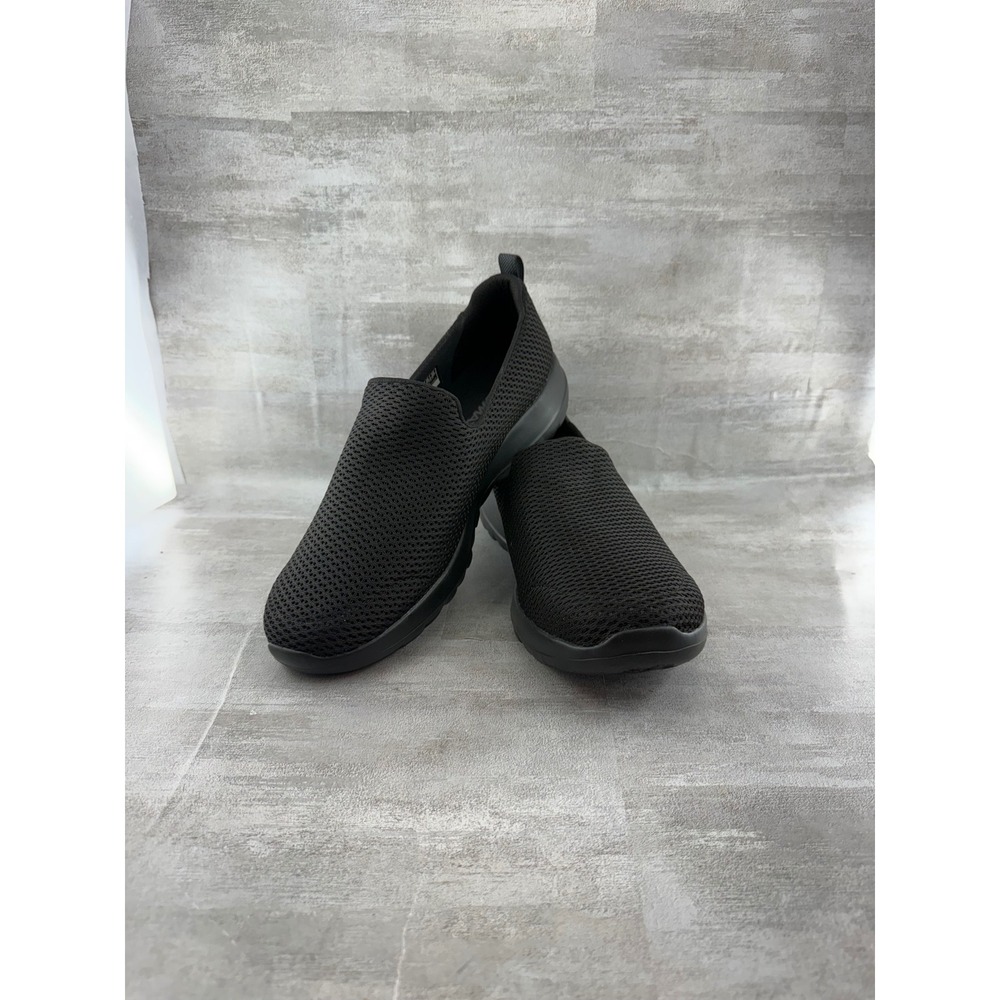 Skechers GoWalk Joy 15600 Black Mesh Slip On Walking Shoes Women Sz 9